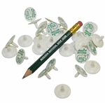 Thirty (30) Augusta National Golf Club 1980s Ball Markers with Club Pencil - Ralph Hackett Collection