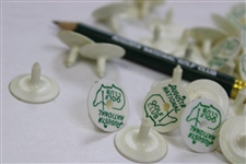 Thirty (30) Augusta National Golf Club 1980's Ball Markers with Club Pencil - Ralph Hackett Collection