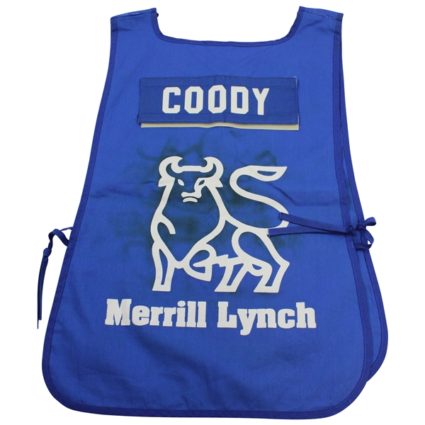 Charles Coody Blue Merril Lynch Caddy Bib - Ralph Hackett Collection