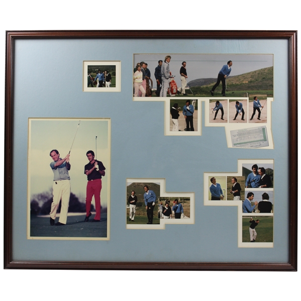 Seve Ballesteros Giving Lessons To John Andrisani Photo Display - Framed