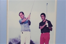 Seve Ballesteros Giving Lessons To John Andrisani Photo Display - Framed