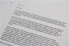 Tiger Woods' Father Earl Woods Hand-written Answers to Inquiries for Book