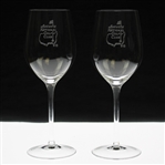 Pair of Augusta National Golf Club Member White Wine Glasses