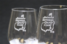 Pair of Augusta National Golf Club Member White Wine Glasses