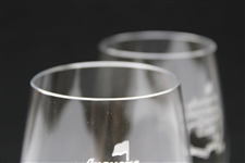 Pair of Augusta National Golf Club Member White Wine Glasses