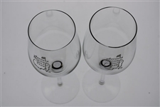 Pair of Augusta National Golf Club Member White Wine Glasses