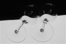 Pair of Augusta National Golf Club Member White Wine Glasses