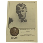 Bobby Jones Authenticated Ink 1926 Penny Card