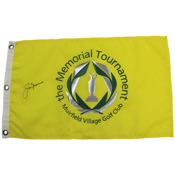 Jack Nicklaus Signed Undated The Memorial Tournament Screen Flag JSA ALOA