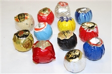 Twelve (12) Vintage Wrapped Golf Balls - Penfold, Silver King, Ben Sayers, Slazenger & Agma Limited