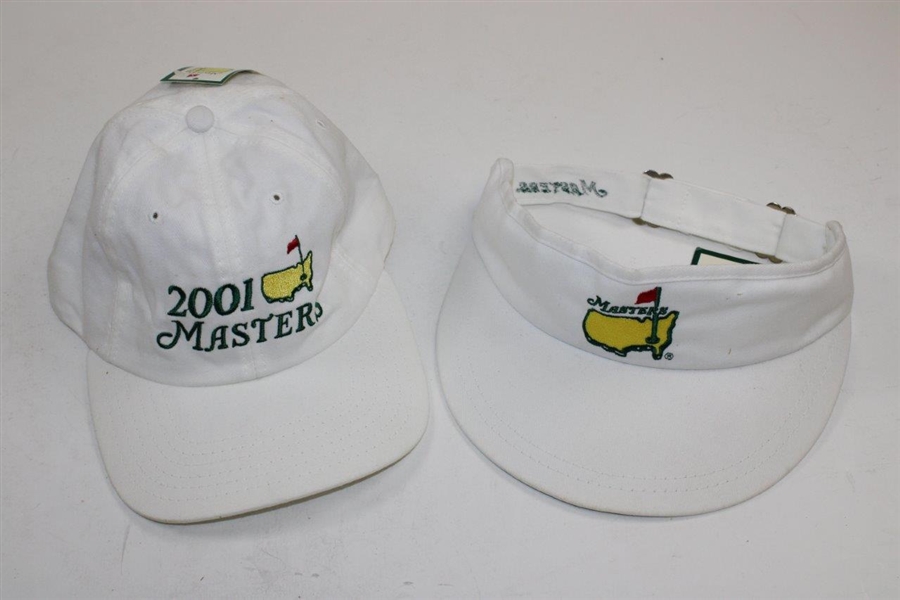2001 Masters Mini Club, Tuesday Ticket, 4 Caddy Bears & Hat with Visor & Bag