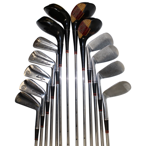 c. 1958 Ben Hogan 1-4 Woods & 2-9 Irons 2-9 + E Wedge Pro Fit Shafts R Flex