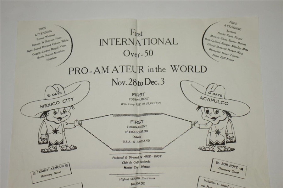 First International Over-50 Pro-Amateur in the World Bulletin - Mexico City - Rod Munday Collection
