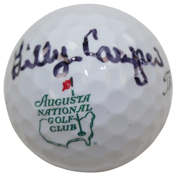 Billy Casper Signed Augusta National Golf Club Logo Titleist Golf Ball JSA ALOA