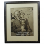 George Dunlap Jr. Large Format USGA Amateur Champion 1933 George Pietzcker Photo - Framed