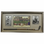 Bobby Jones 1927 Currier & Ives Foldout with Two Photos & Replica Calamity Jane Putter - Framed