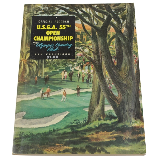 1955 US Open at The Olympic Club Official Program - Fleck Upsets Hogan in Playoff Winner