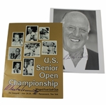 Roberto De Vicenzo Signed 1980 Inaugural U.S. Senior Open Championship Program & Photo JSA ALOA