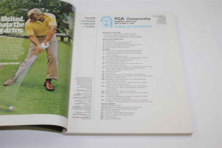 1978 PGA Championship at Oakmont Country Club Official Program - John Mahaffey Winner