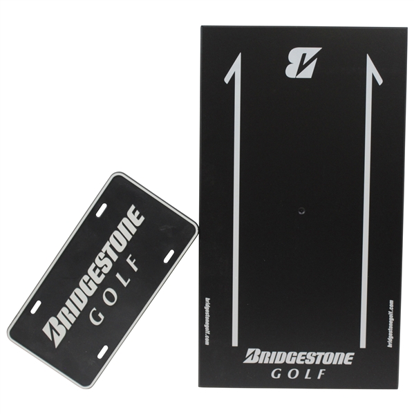 Bridgestone Golf Logo License Plate & Bridgestone Lie Board