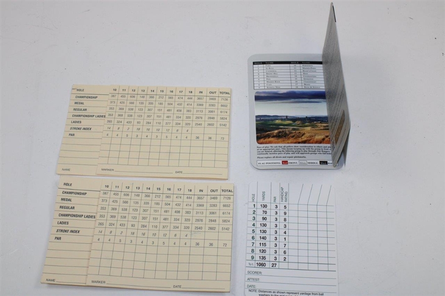 Twenty-One (21) Various Scorecards - Augusta National, Muirfield, Musselburgh, Longniddry, & other