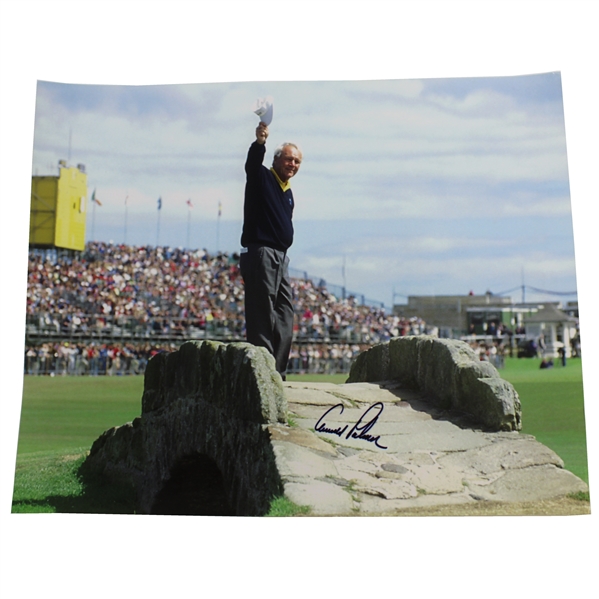 Arnold Palmer Signed St Andrews Farewell 16x20 Color Photo JSA ALOA