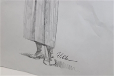 Original Oil on Panel Alexa Stirling Painting & Sketch by Artist Robert Fletcher - Framed
