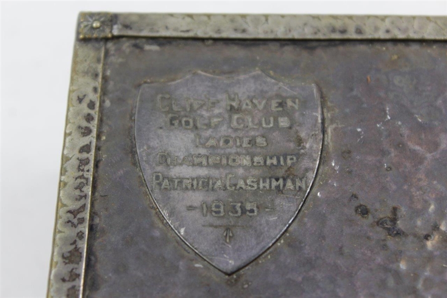 1935 Silver Cigarette Box Cliff Haven Golf Club Championship Won By Patricia Cashman
