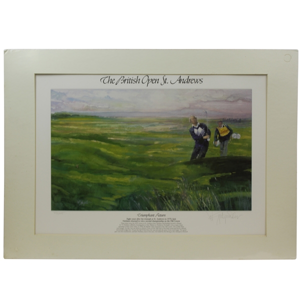 The British Open St. Andrews Ltd Ed Triumphant Return Print by Walt Spitzmiller - Matted