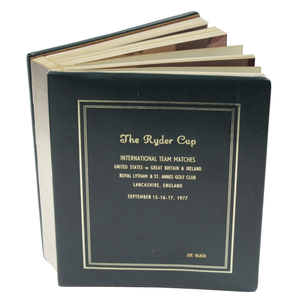 Joe Blacks 1977 Ryder Cup Matches at Royal Lytham & St. Annes Photo Album