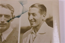 Bobby Jones, Armour, Lacoste & Heillman 1927 Wire Photo
