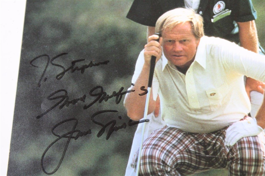 Jakc Nicklaus Signed 'Lining Up Putt' Personalized Photo JSA #UU13652