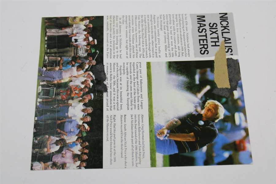 Jakc Nicklaus Signed 'Lining Up Putt' Personalized Photo JSA #UU13652
