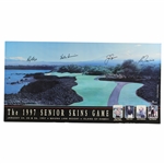 Jack Nicklaus, Trevino, Irwin & Floyd Signed 1997 The Senior Skins Game Matted Poster JSA ALOA