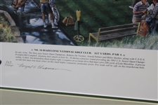 Arnold Palmer with 3 Others 1983 US Senior Open Hazeltine Ltd Ed Poster - Framed