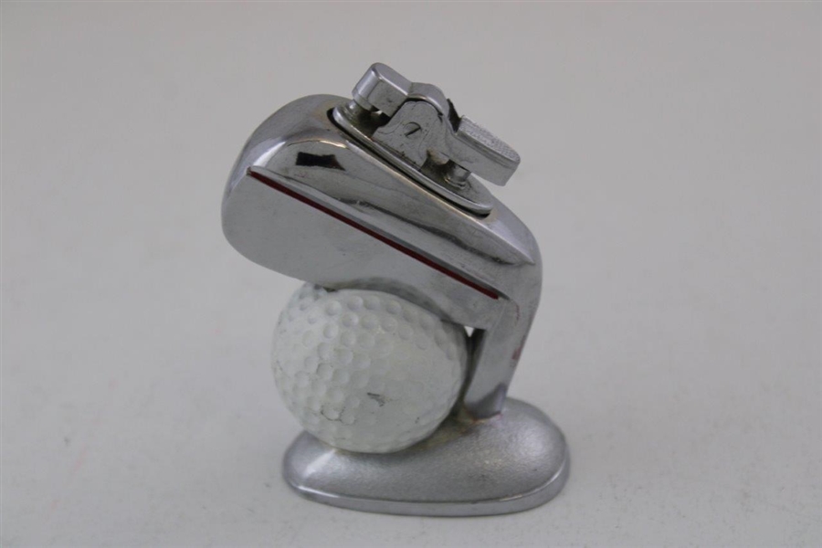 Classic Silver Colored Golf Iron Head with Golf Ball Themed Lighter