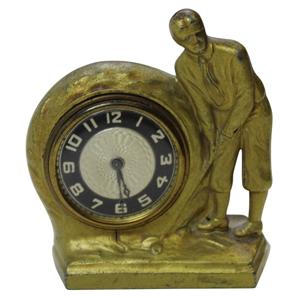 Vintage Golfer Putting Themed Clock