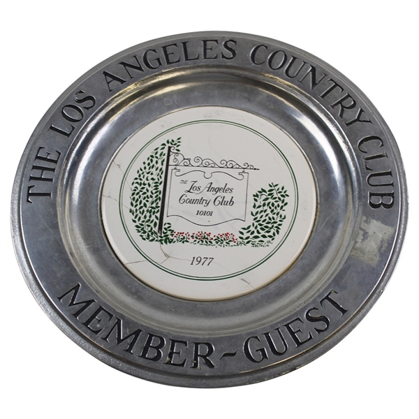 1977 The Los Angeles Country Club L.A.C.C. Member-Guest Pewter Plate