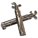 Golf Bag And Clubs Sterling Silver Pin