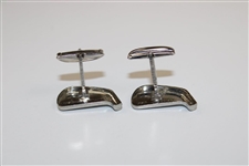 Pair of Golf Iron Clubhead Themed Action Line Cuff Links