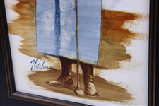 Original Oil on Panel Alexa Stirling Painting & Sketch by Artist Robert Fletcher - Framed