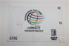 Justin Rose Signed 2012 WGC at Blue Monster Doral Embroidered Flag JSA ALOA
