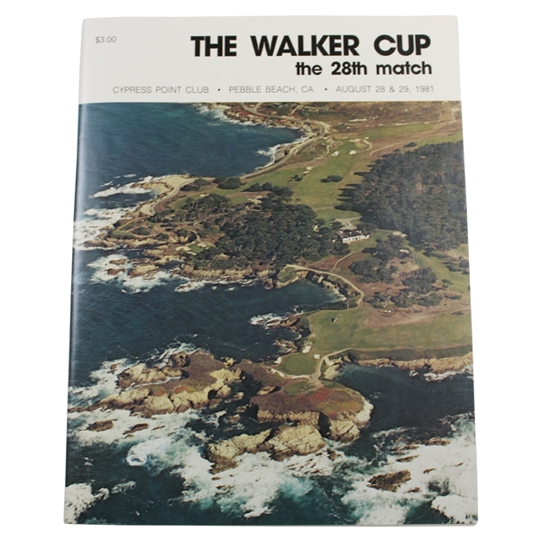 1981 Walker Cup at Cypress Point Club Official Program