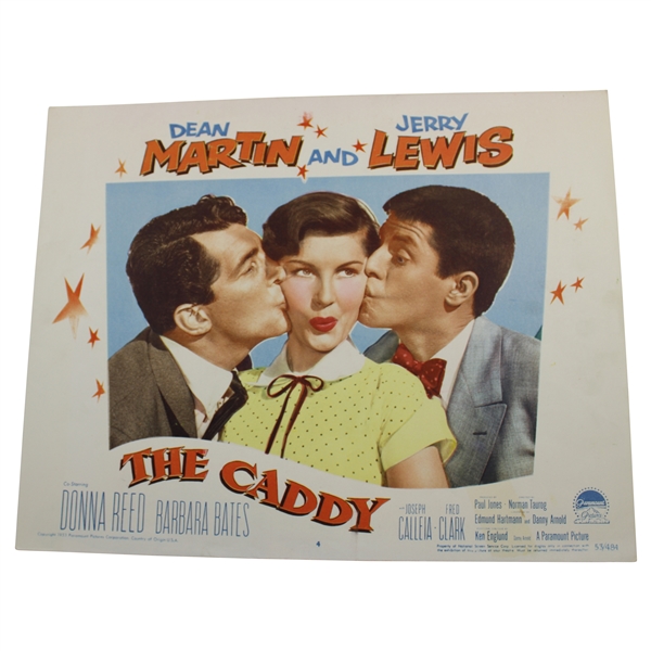 1953 The Caddy Movie 11x14 Lobby Card #4 - Dean & Jerry with Kissing Actress