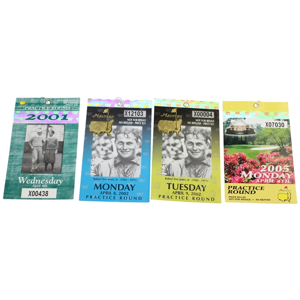 Masters Tournament 2001 (Wed), 2002 (Mon & Tues) & 2005 (Wed) Tickets - Tiger Wins