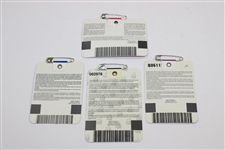 1998, 1999, 2000 & 2003 Masters Tournament SERIES Badges - O'Meara, Olazabal, Singh & Weir