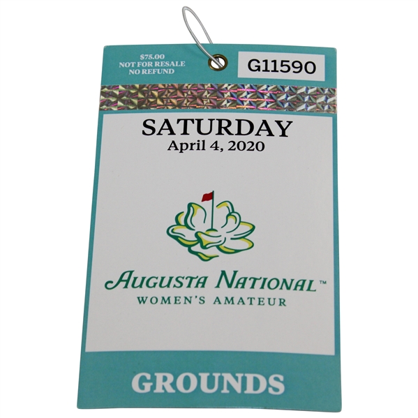 2020 Augusta National Womens Amateur Saturday Grounds Ticket #G11590