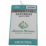 2020 Augusta National Women's Amateur Saturday Grounds Ticket #G11590