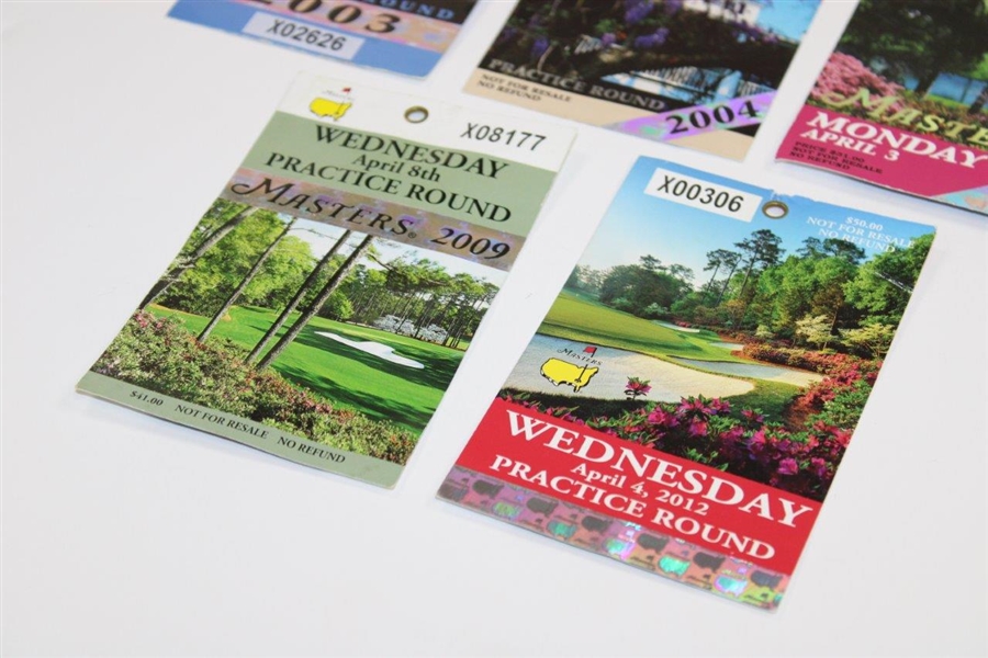 2003, 2004, 2006, 2009 & 2012 Masters Tournament Tickets