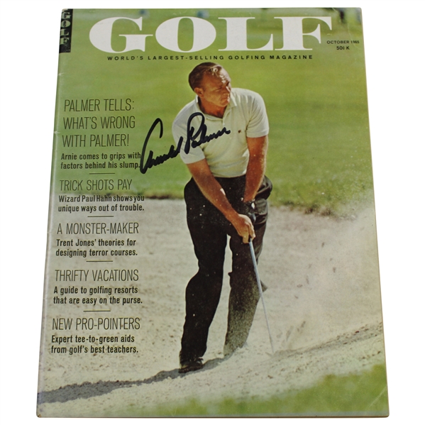 Arnold Palmer Signed 1965 Golf Magazine - October JSA ALOA